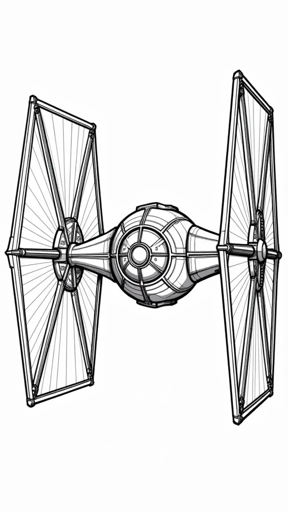 tie fighter coloring page